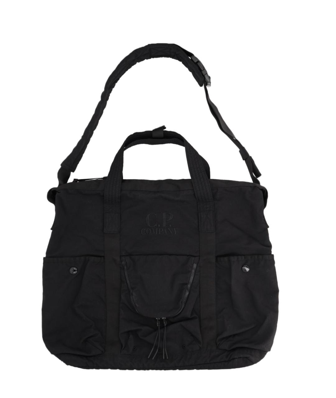 CP COMPANY Черная тканевая сумка на плечо, фото 1