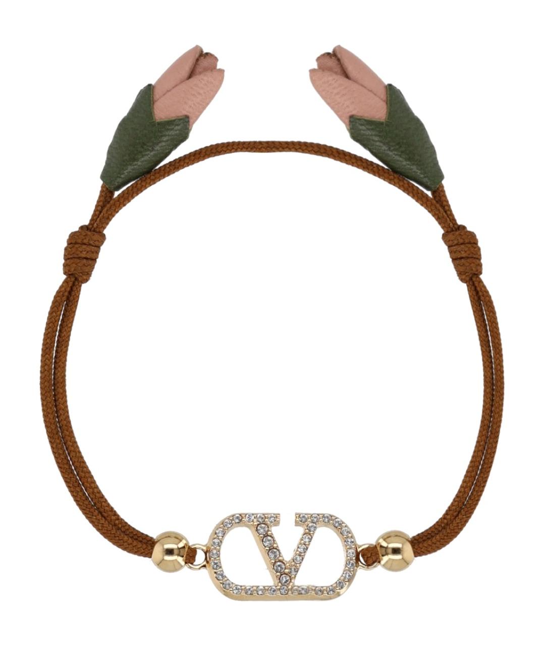 VALENTINO Коричневый металлический браслет, фото 1