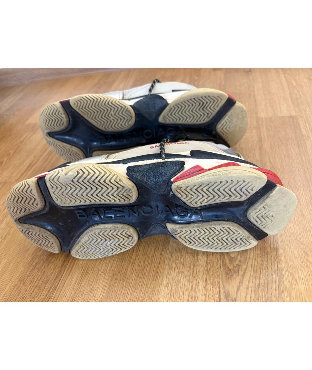 BALENCIAGA Серебряные низкие кроссовки / кеды, фото 5