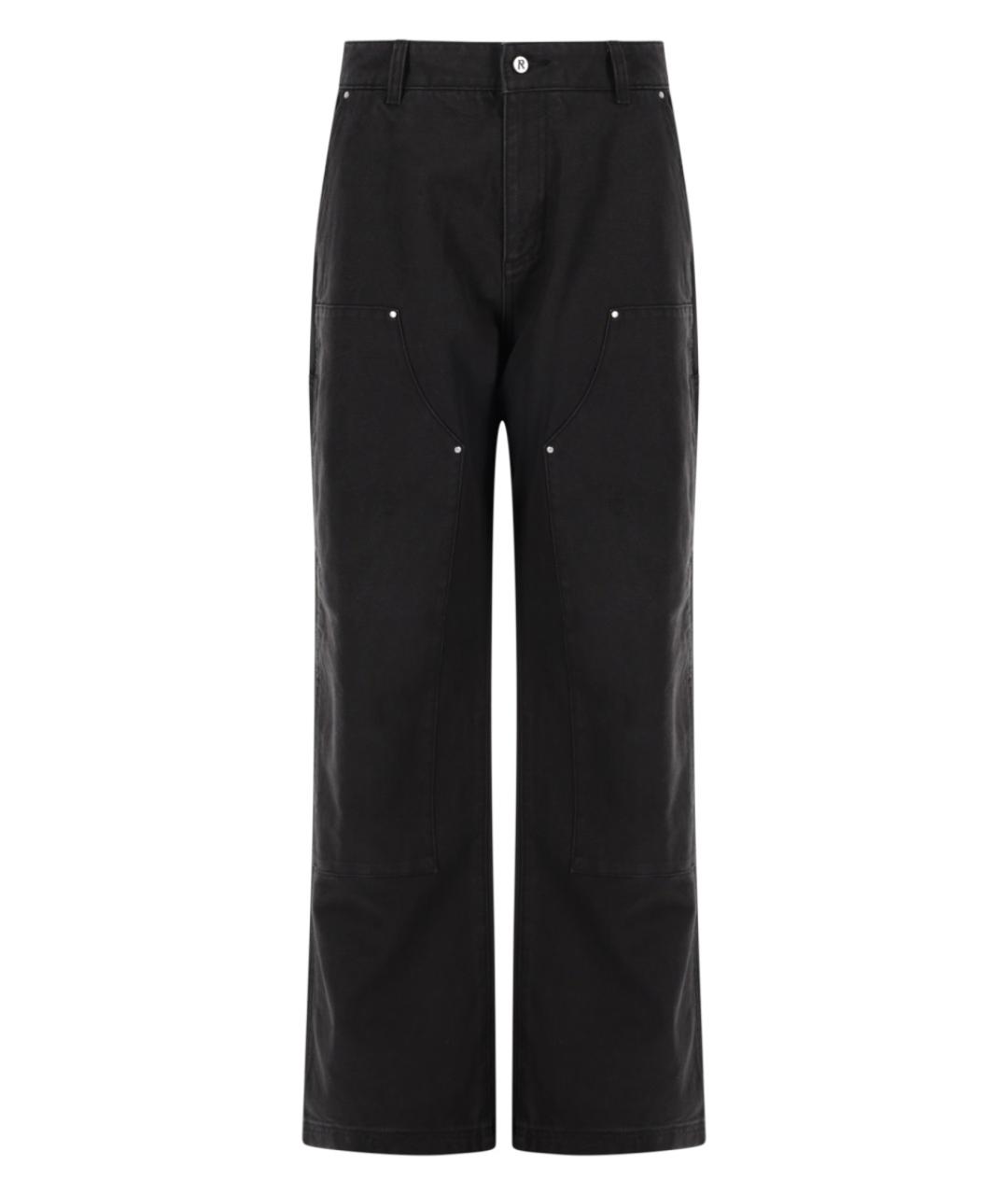 REPRESENT Черные хлопковые повседневные брюки, фото 1