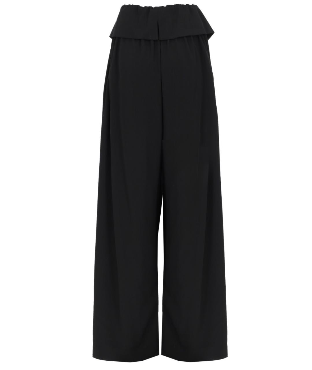 DRIES VAN NOTEN Черные полиэстеровые брюки широкие, фото 2