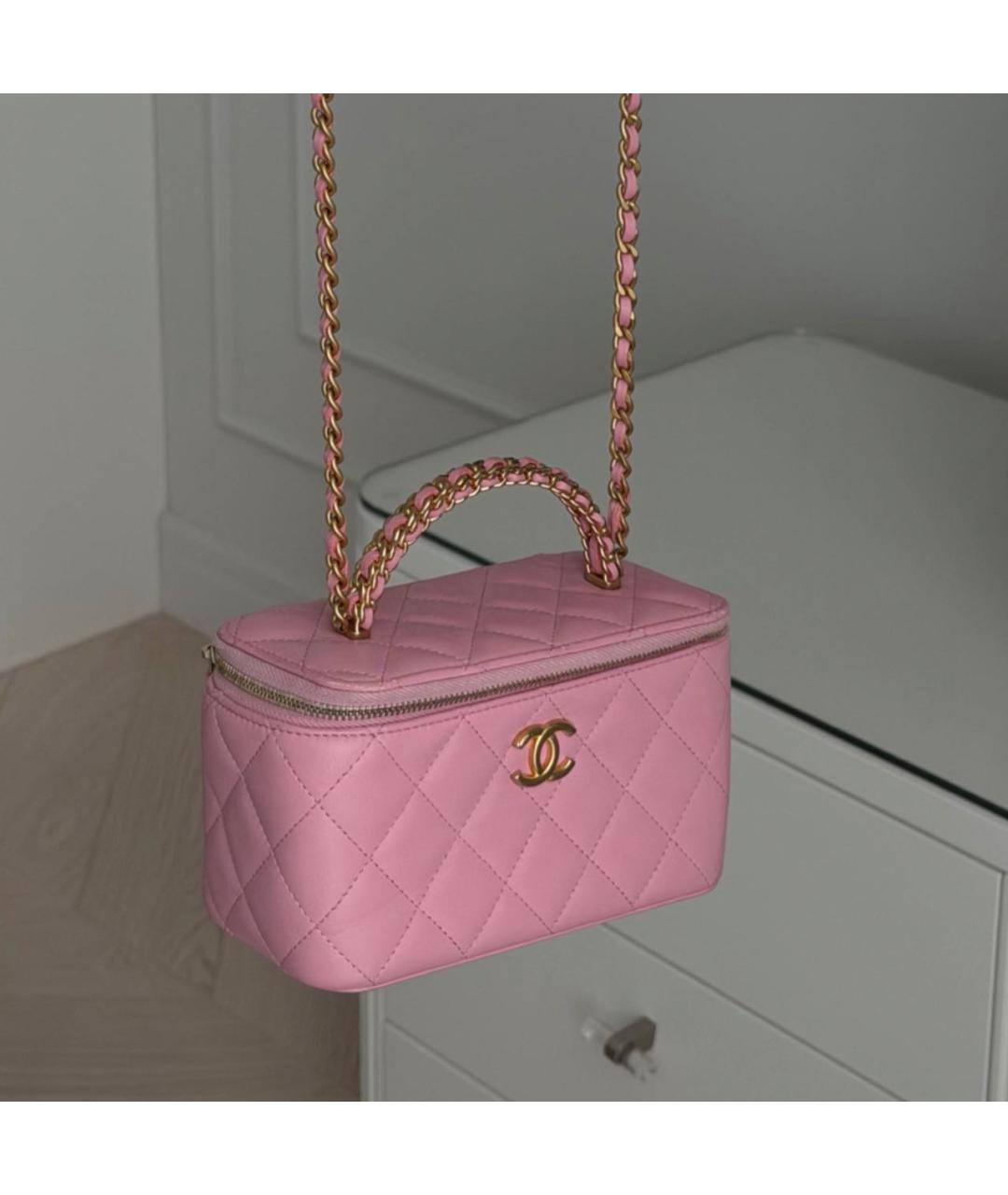 CHANEL Розовая кожаная поясная сумка, фото 6
