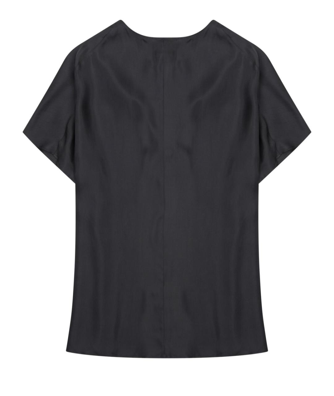 ALYSI Антрацитовая шелковая блузы, фото 2