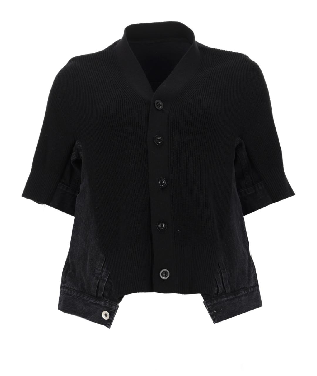 SACAI Черный полиэстеровый джемпер / свитер, фото 1