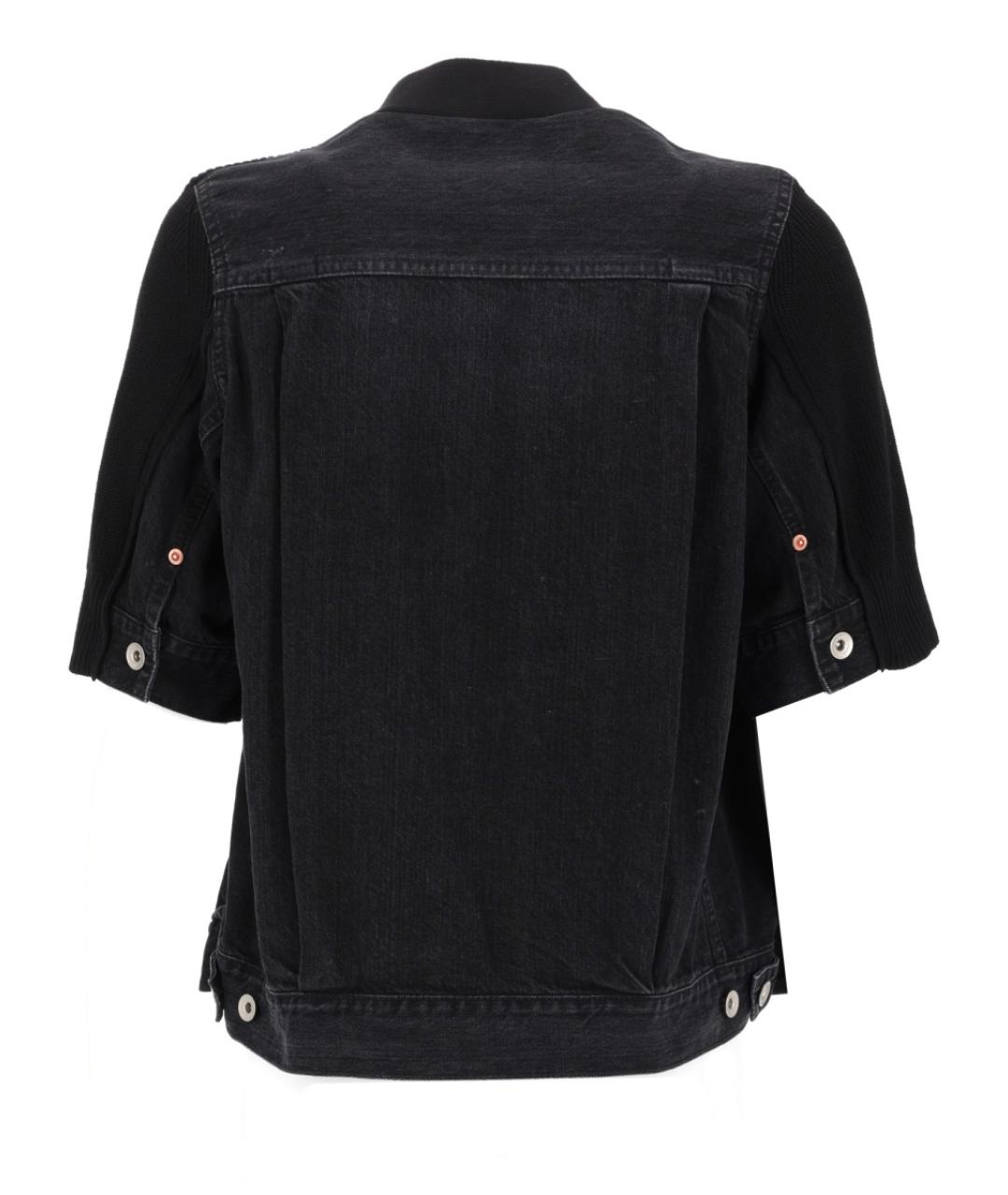 SACAI Черный полиэстеровый джемпер / свитер, фото 2