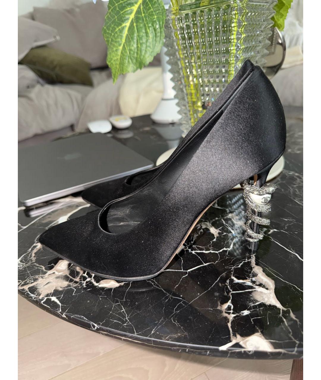 CHANEL Черные текстильные туфли, фото 5
