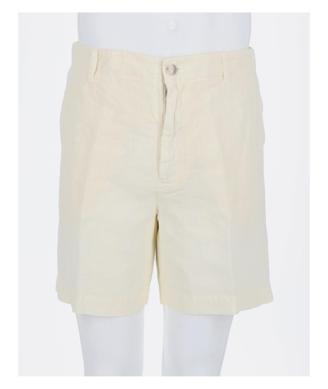 120% LINO Бежевые льняные шорты, фото 4