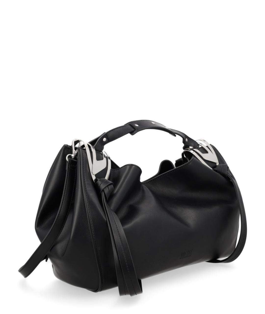 DIESEL Черная сумка с короткими ручками из искусственной кожи, фото 2
