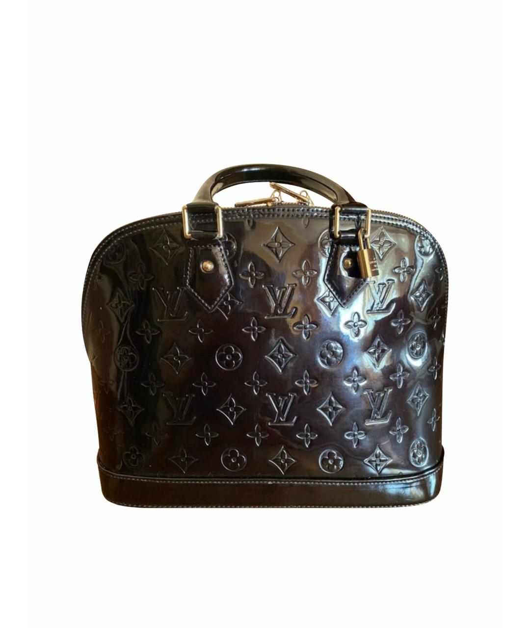 LOUIS VUITTON Черная сумка тоут из лакированной кожи, фото 1