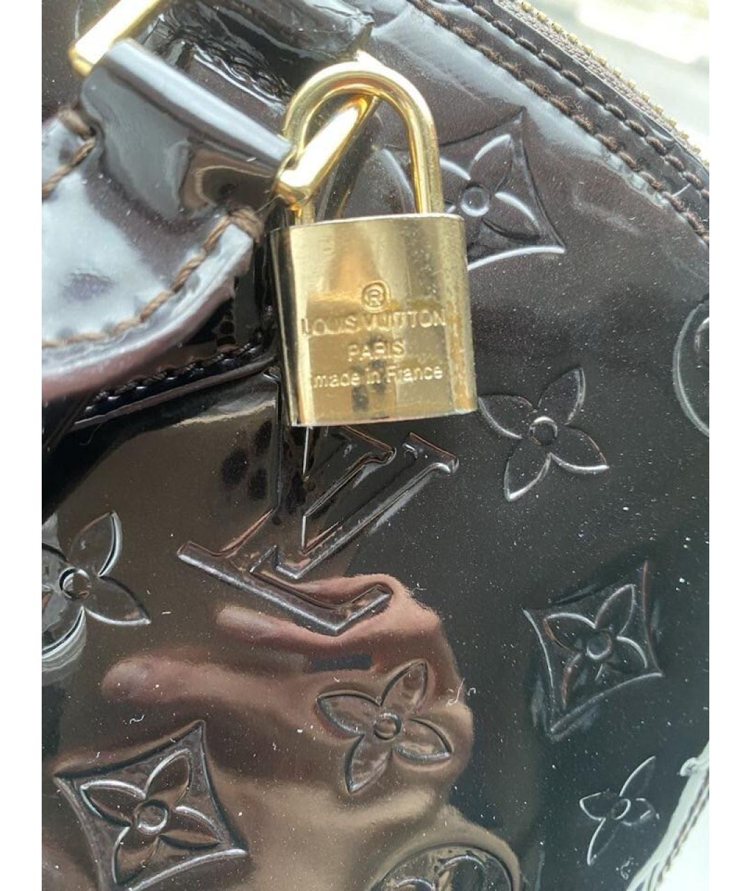 LOUIS VUITTON Черная сумка тоут из лакированной кожи, фото 6