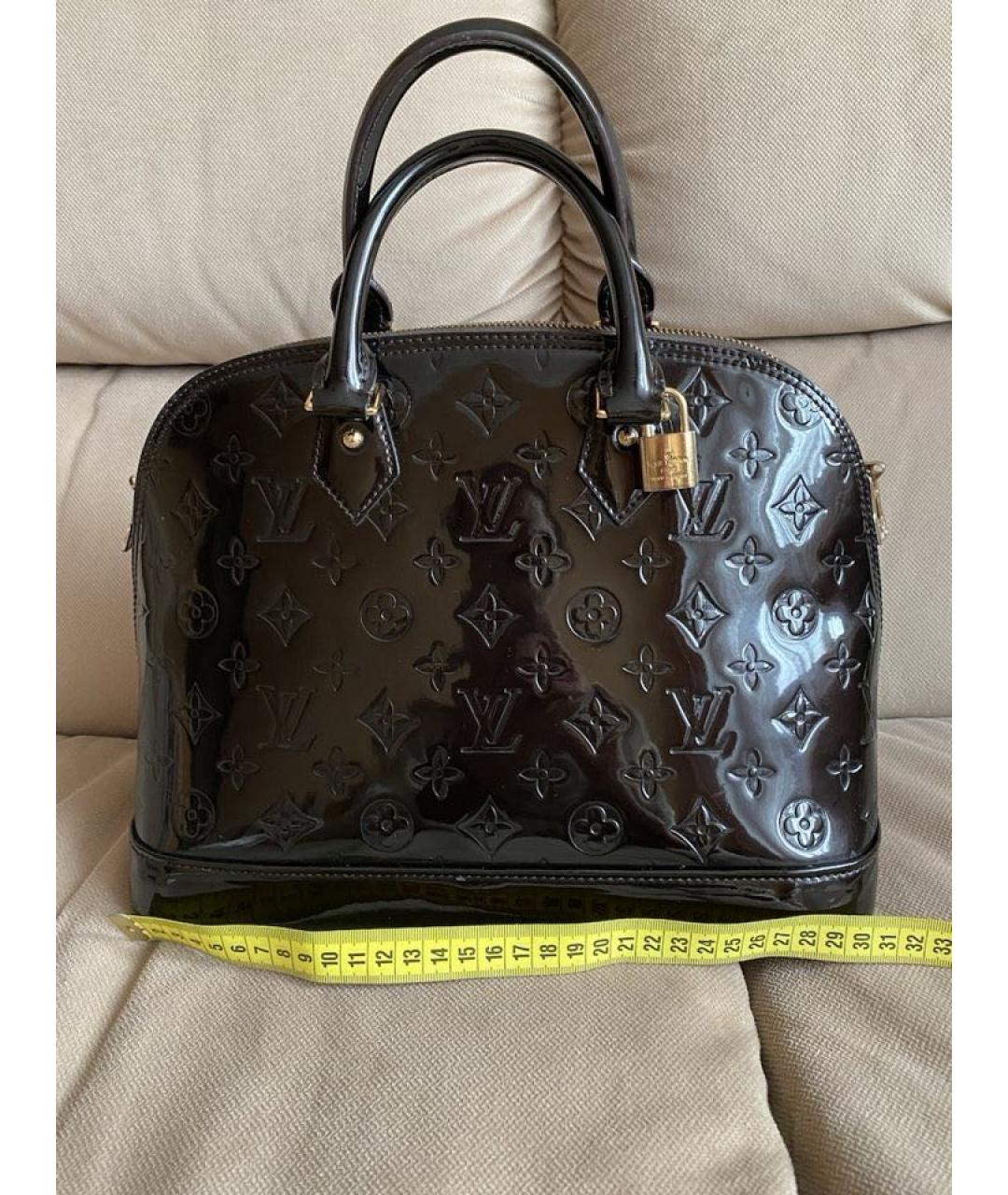 LOUIS VUITTON Черная сумка тоут из лакированной кожи, фото 3