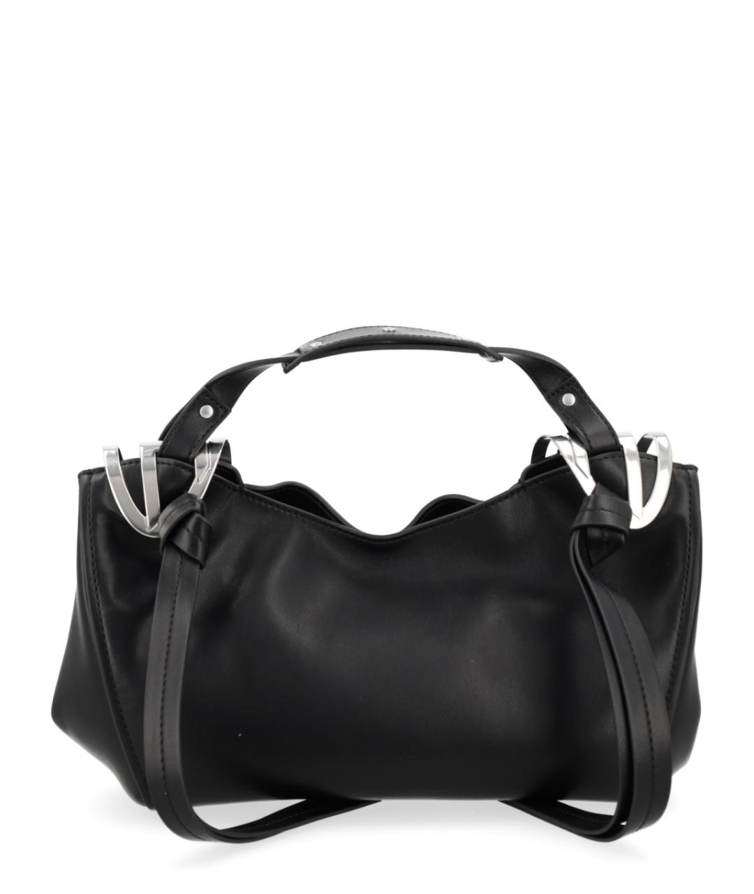 DIESEL Черная сумка с короткими ручками из искусственной кожи, фото 3