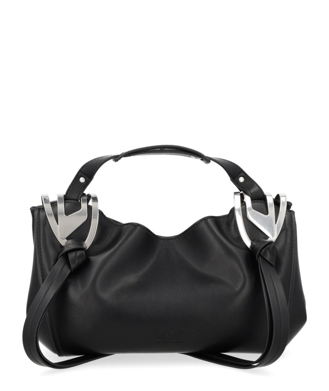 DIESEL Черная сумка с короткими ручками из искусственной кожи, фото 1