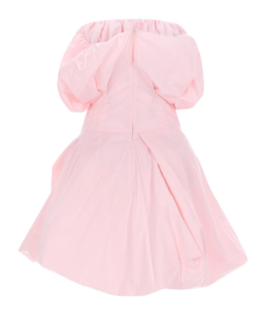 MAGDA BUTRYM Розовое хлопковое коктейльное платье, фото 2