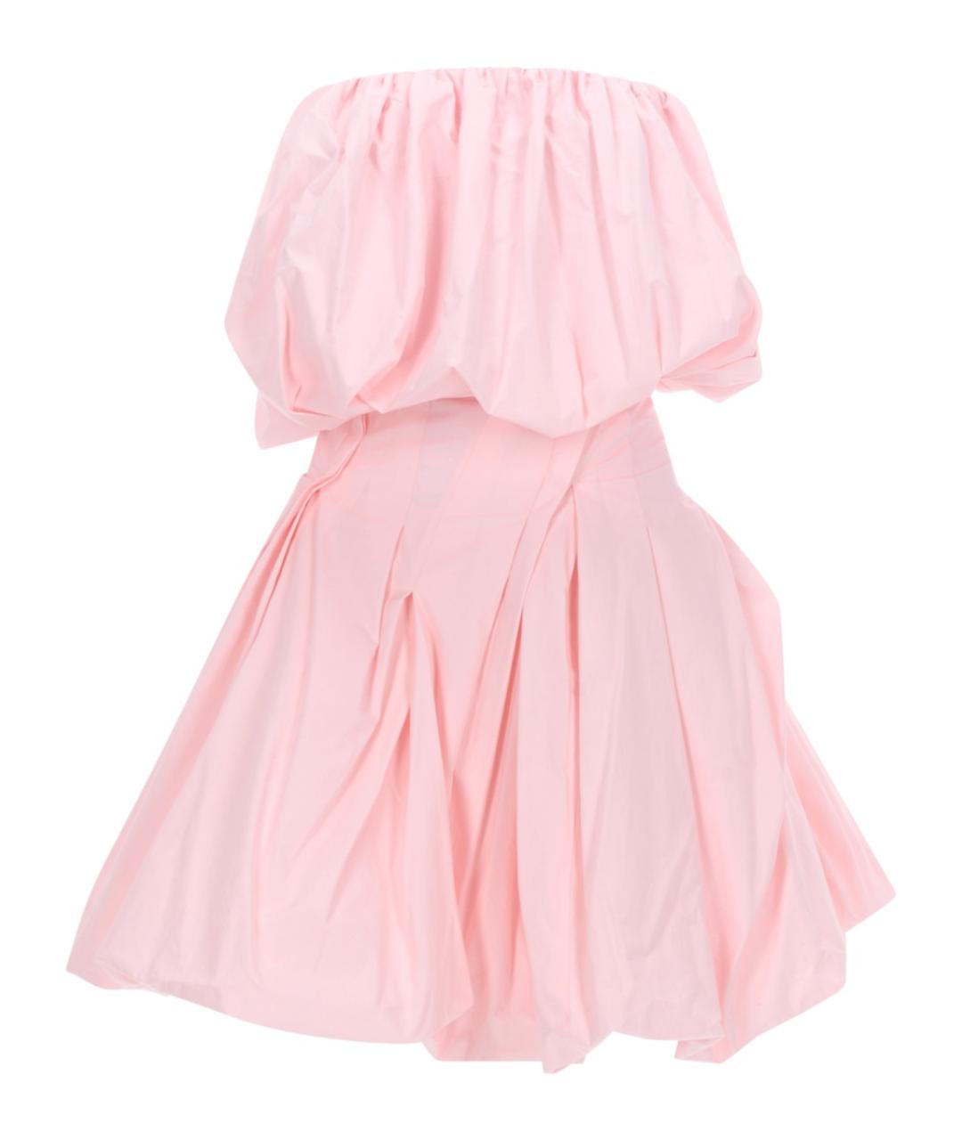 MAGDA BUTRYM Розовое хлопковое коктейльное платье, фото 1