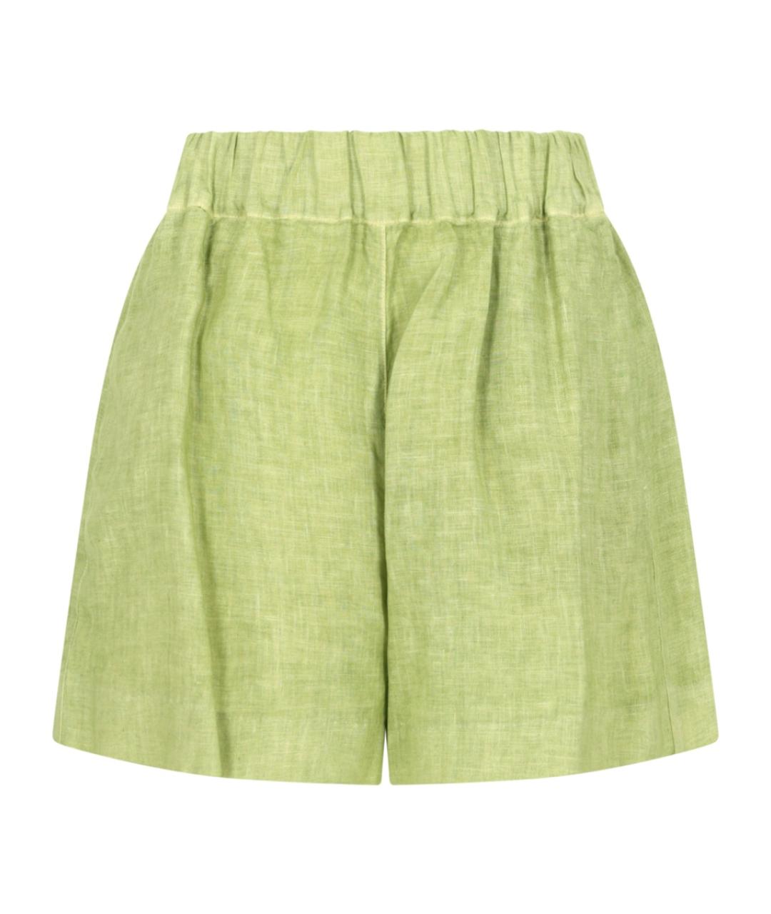 120% LINO Зеленые льняные шорты, фото 1