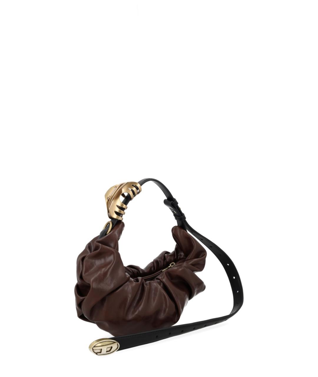 DIESEL Коричневая сумка через плечо из искусственной кожи, фото 2
