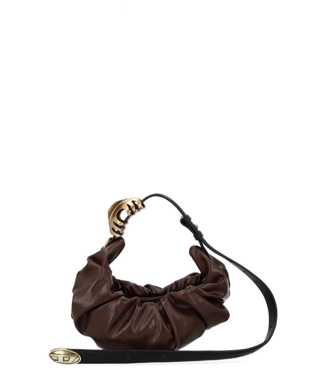 DIESEL Коричневая сумка через плечо из искусственной кожи, фото 1