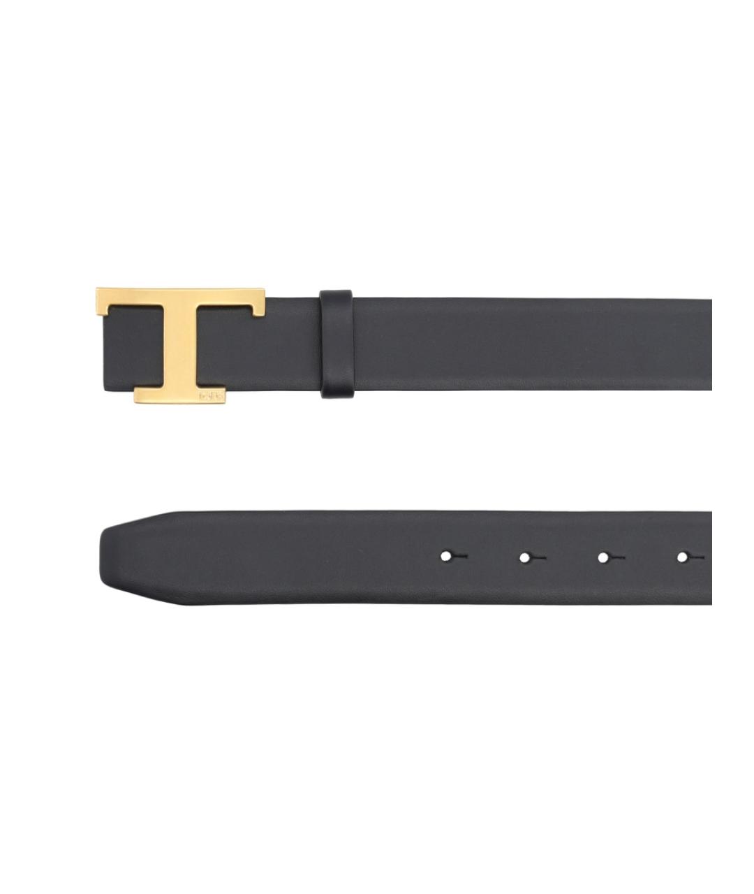 TOD'S Черный кожаный ремень, фото 2