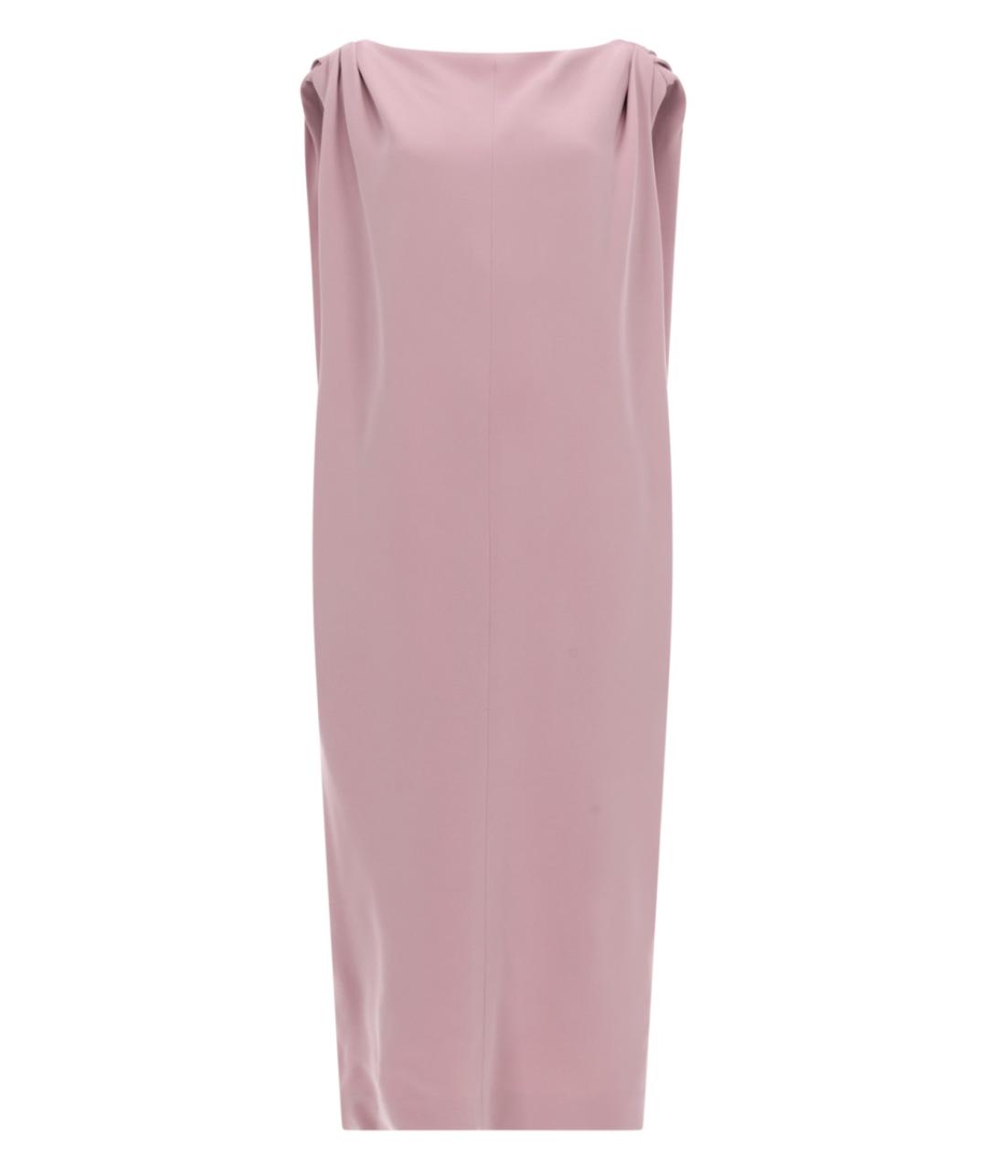 BALENCIAGA Розовое шелковое повседневное платье, фото 1