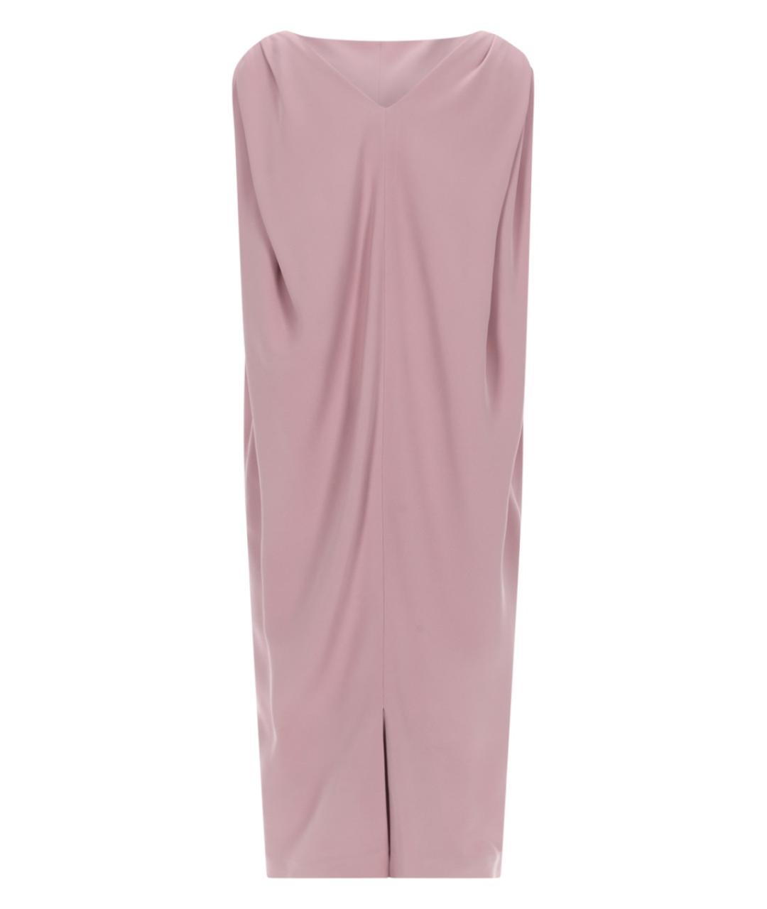 BALENCIAGA Розовое шелковое повседневное платье, фото 2