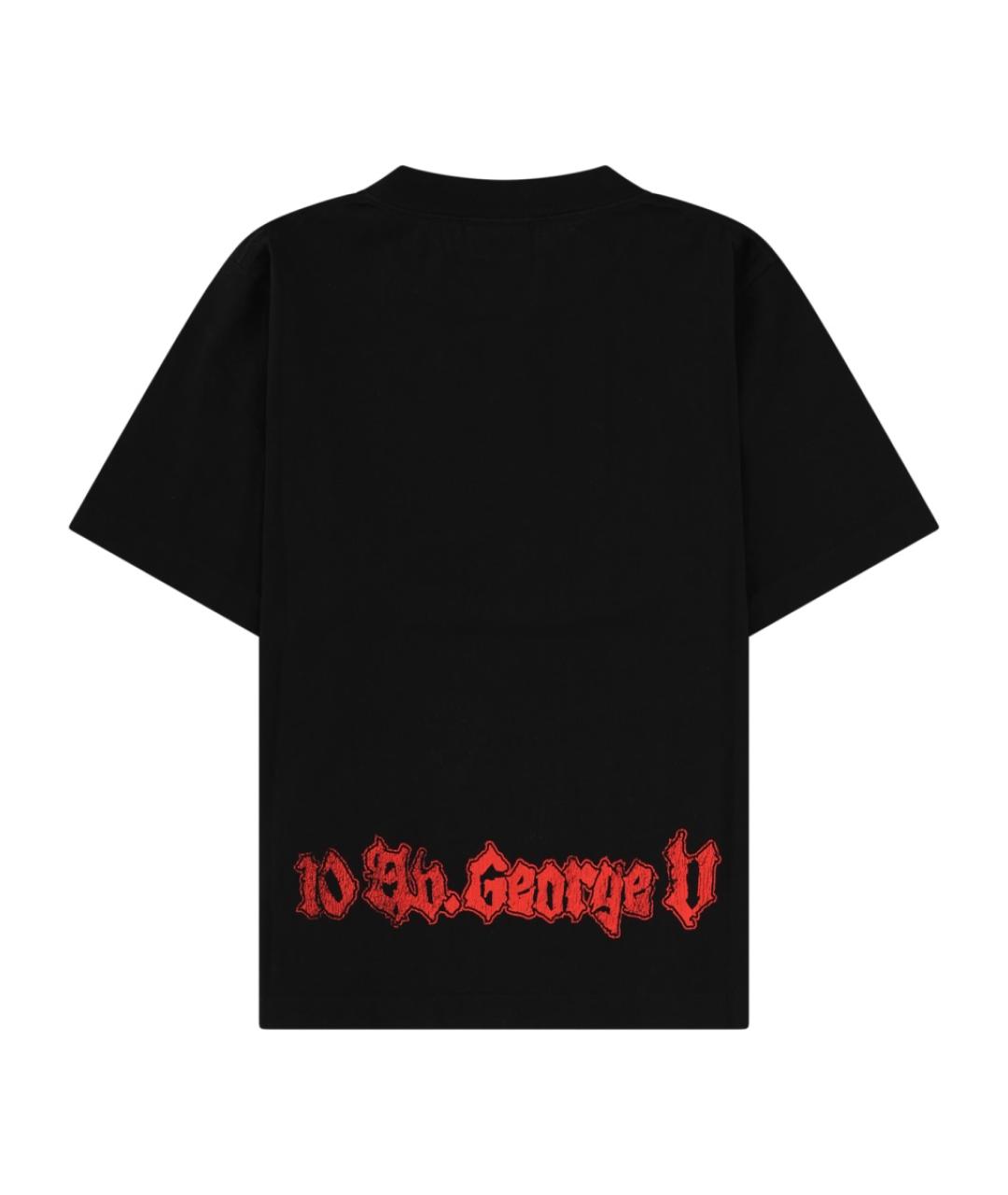 BALENCIAGA Черная хлопковая футболка, фото 2