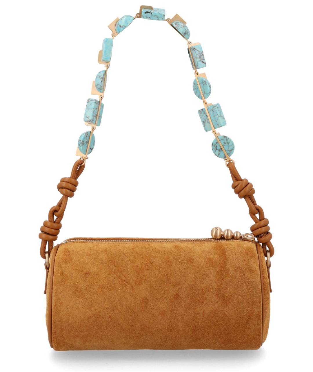 CULT GAIA Бежевая замшевая сумка через плечо, фото 2