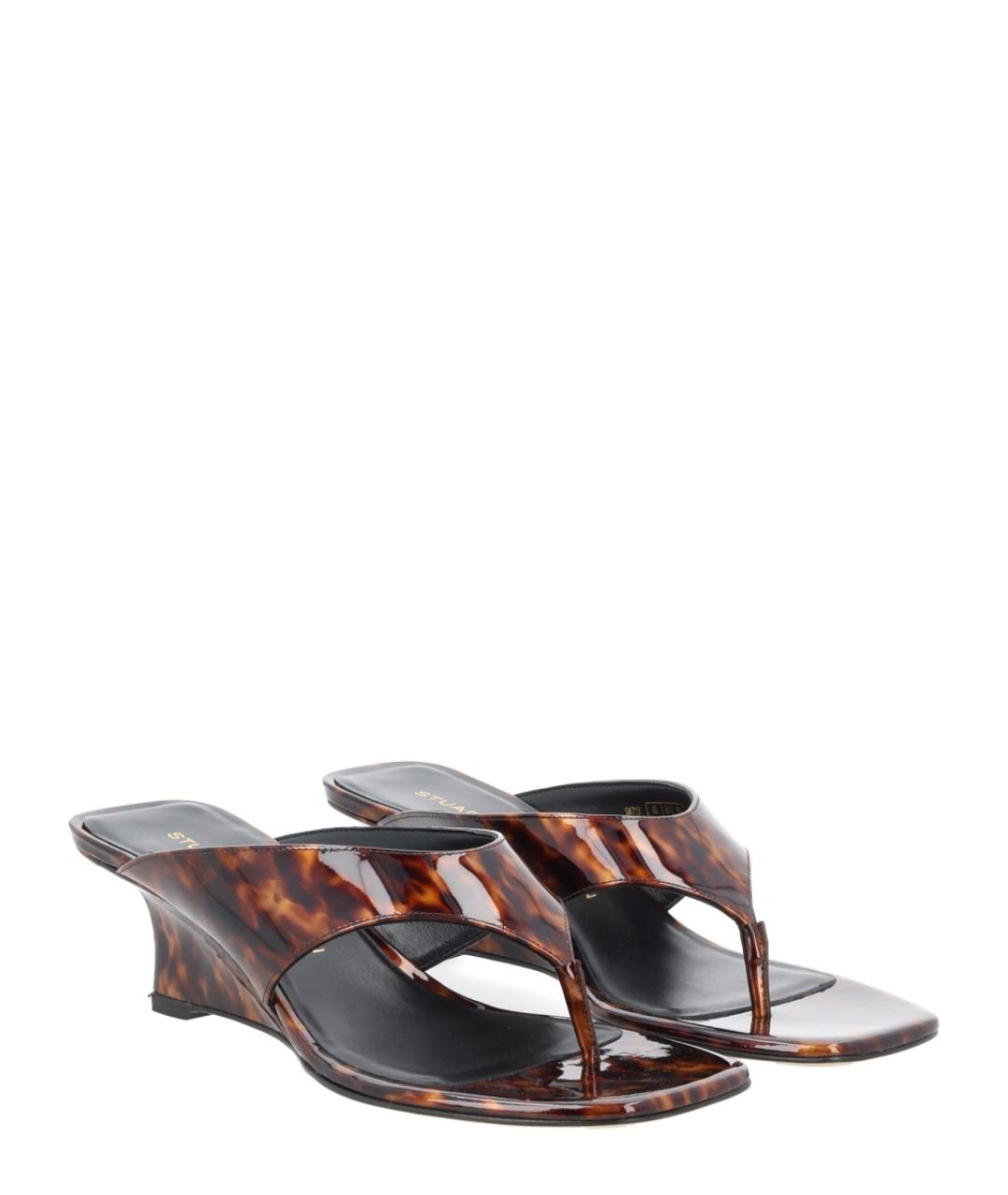 STUART WEITZMAN Мульти кожаные сандалии, фото 2