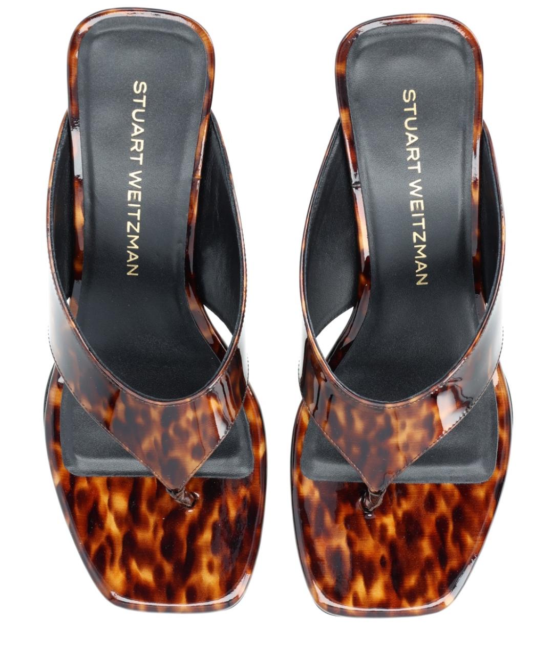 STUART WEITZMAN Мульти кожаные сандалии, фото 5