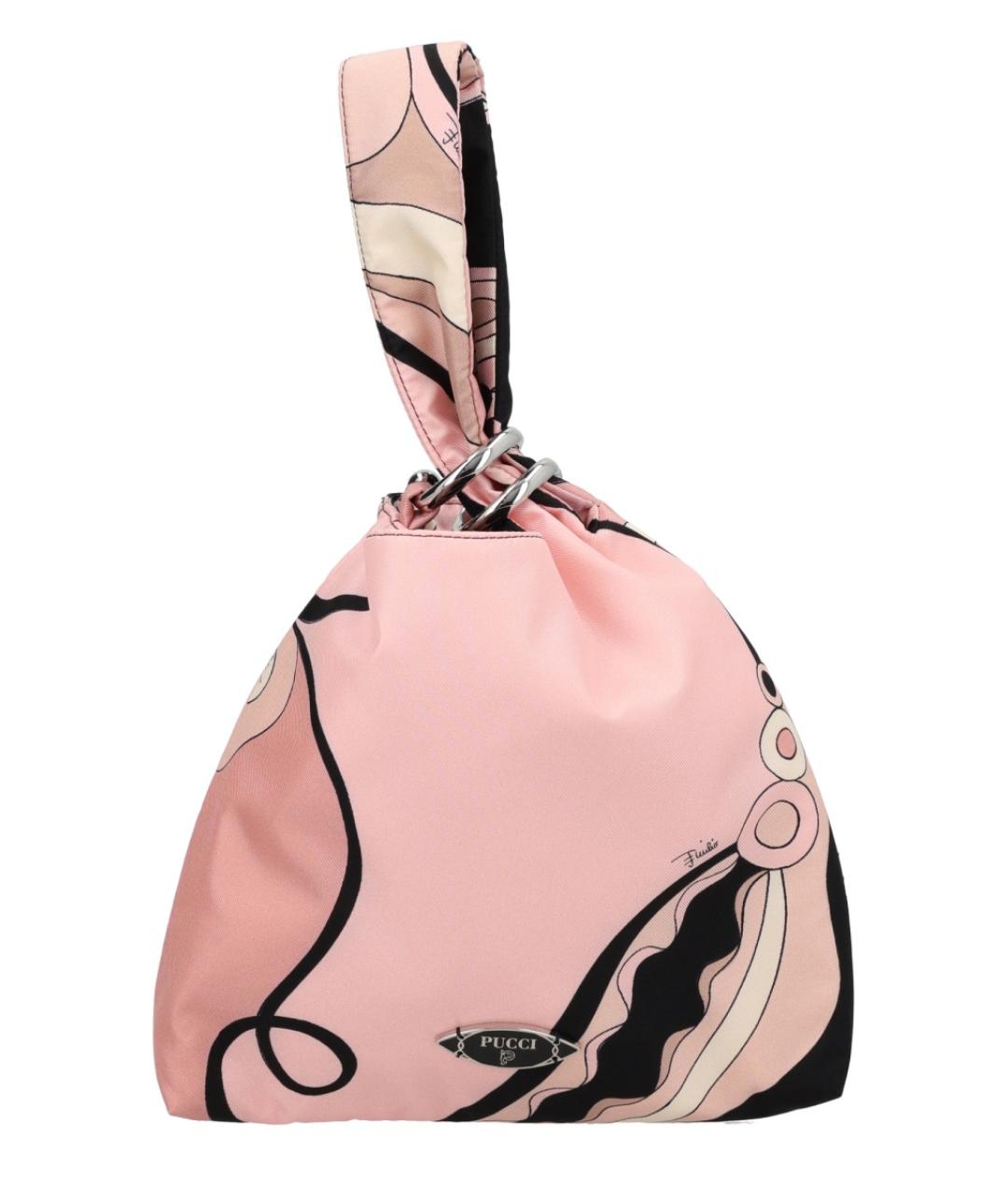 PUCCI Бежевая тканевая сумка с короткими ручками, фото 1