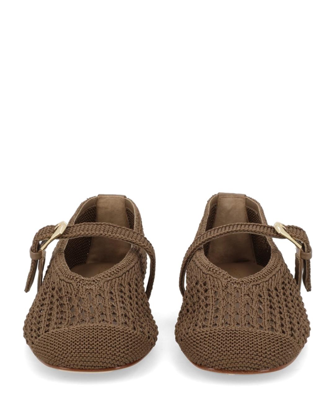 STUART WEITZMAN Коричневые синтетические балетки, фото 3