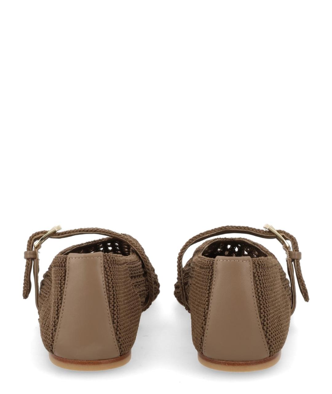 STUART WEITZMAN Коричневые синтетические балетки, фото 4