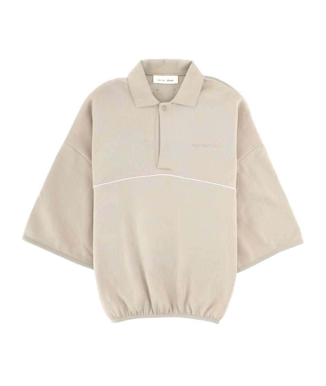 FEAR OF GOD ESSENTIALS Бежевое хлопковое поло с коротким рукавом, фото 1