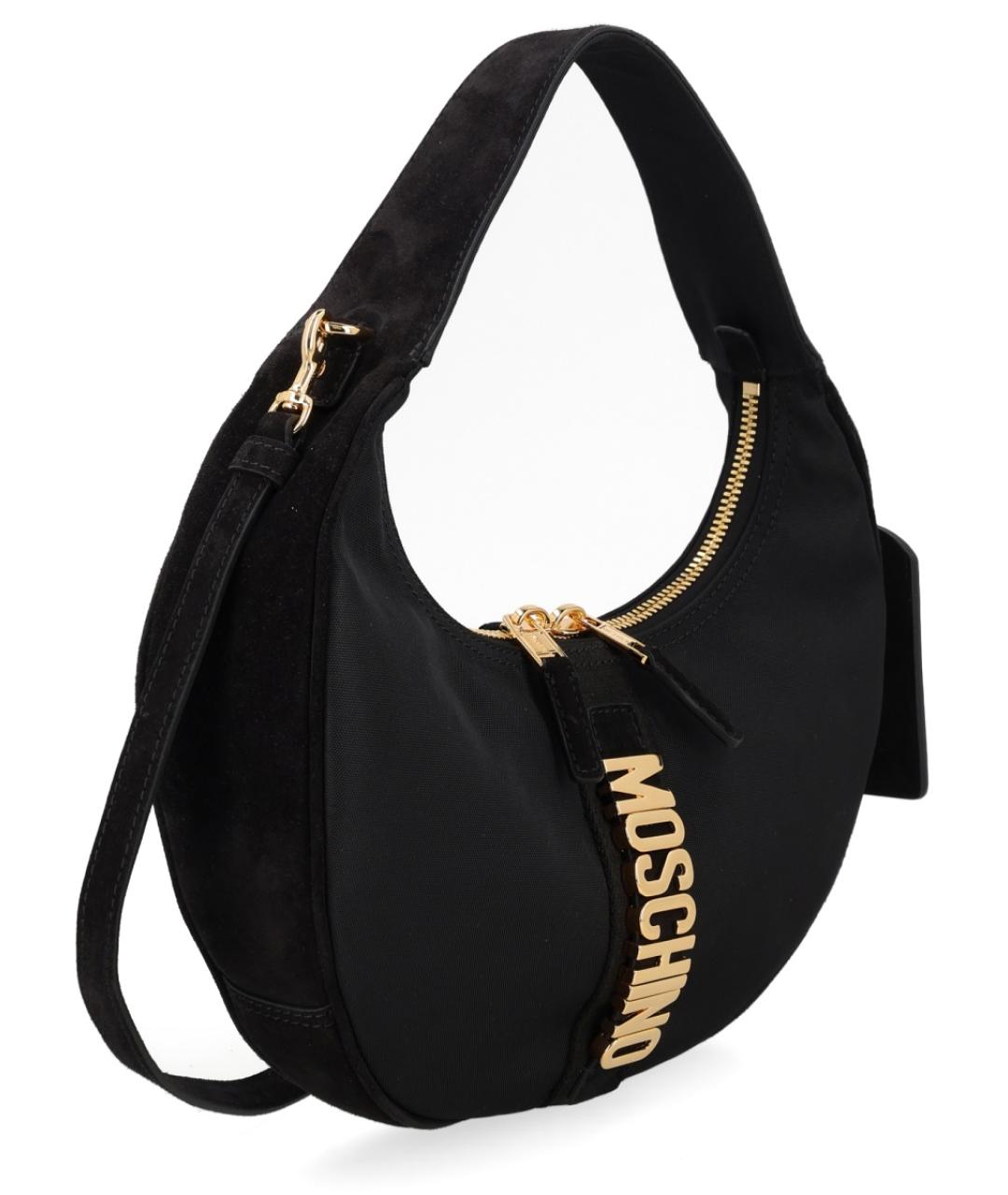 MOSCHINO Черная синтетическая сумка с короткими ручками, фото 2