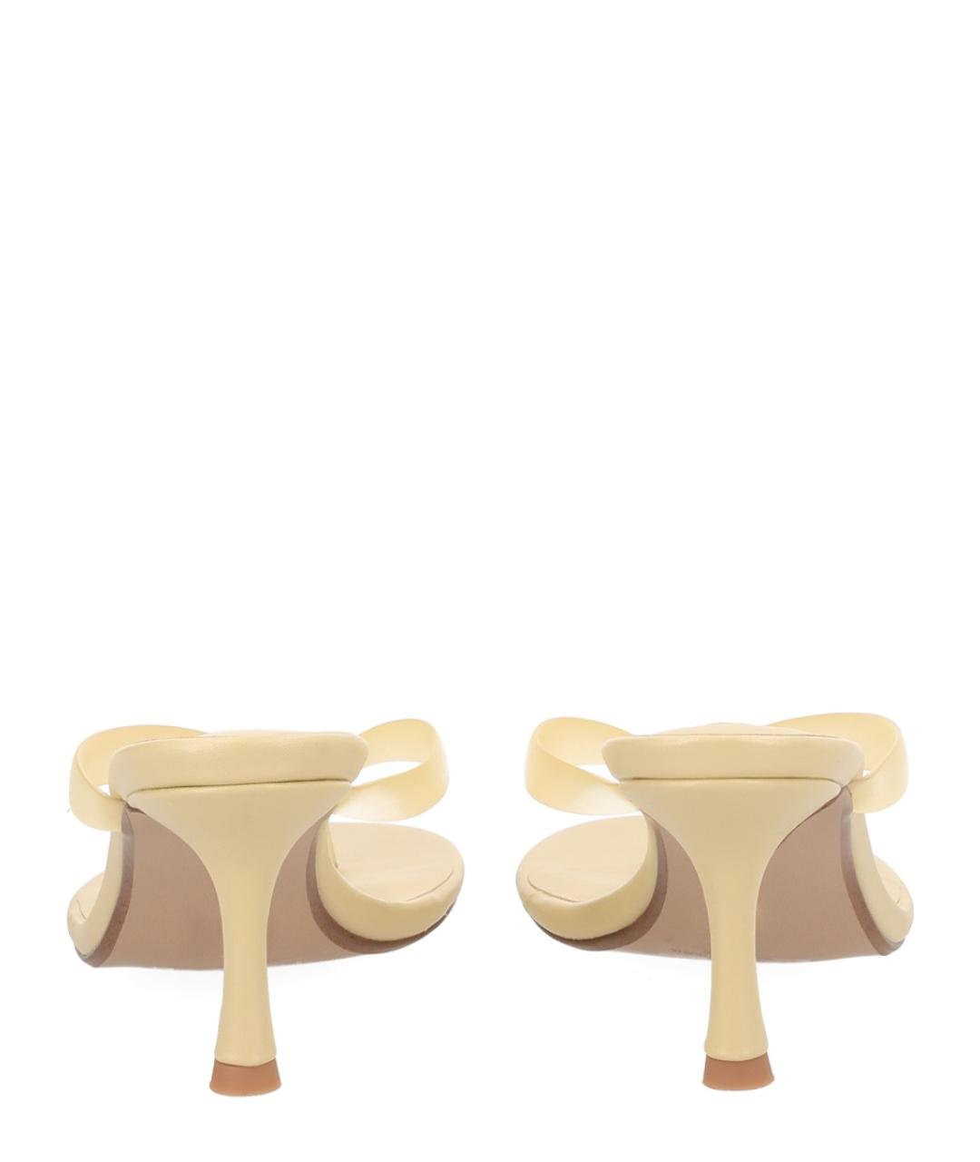 SENSO Желтые кожаные босоножки, фото 4