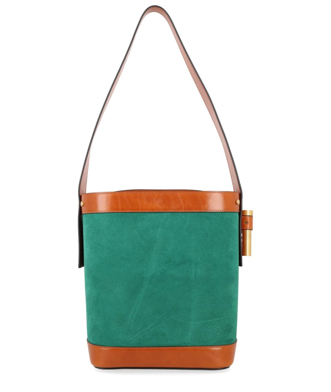 VERSACE Зеленая кожаная сумка через плечо, фото 2