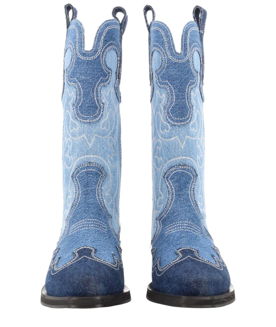 GANNI Синие текстильные ботинки, фото 3