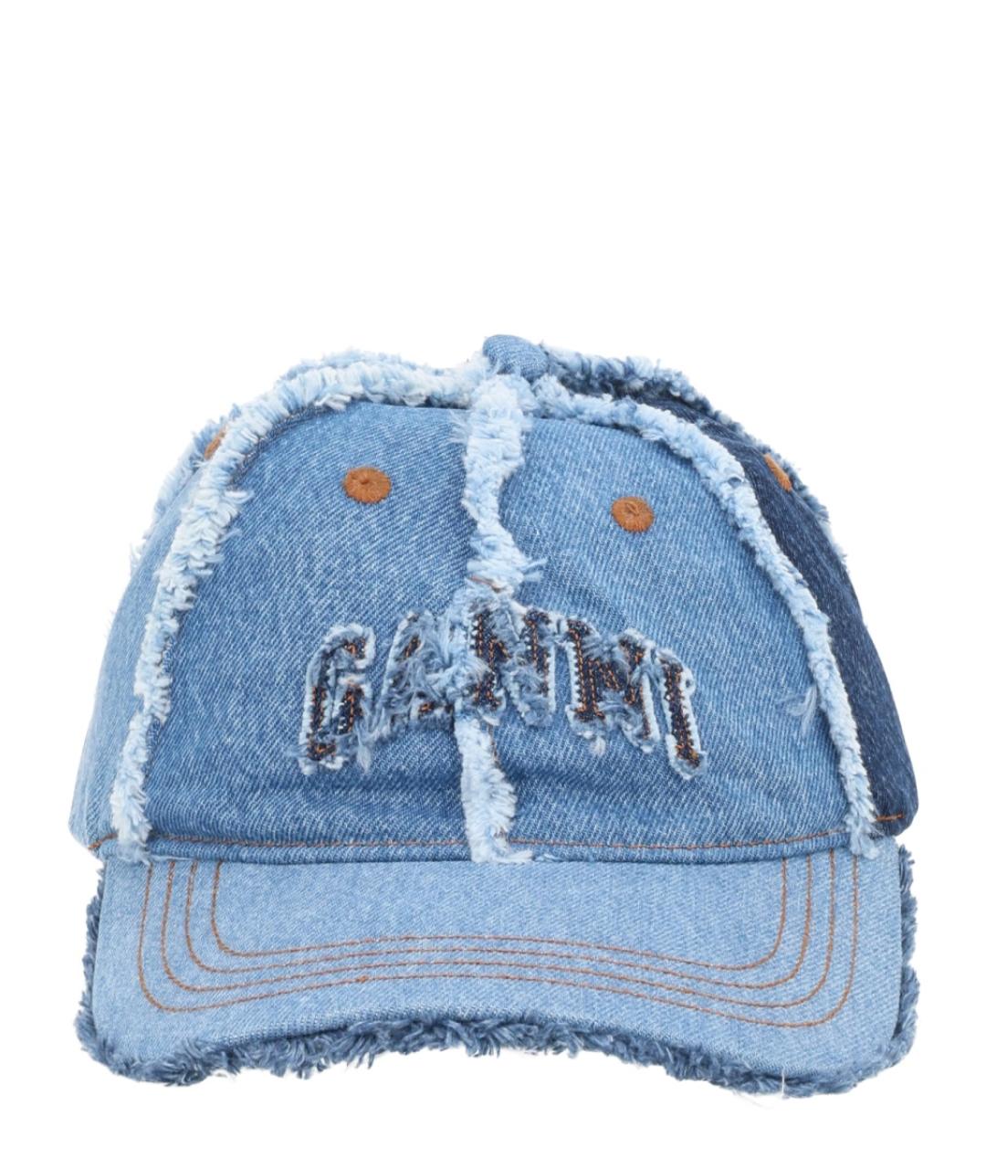 GANNI Голубая хлопковая кепка, фото 1