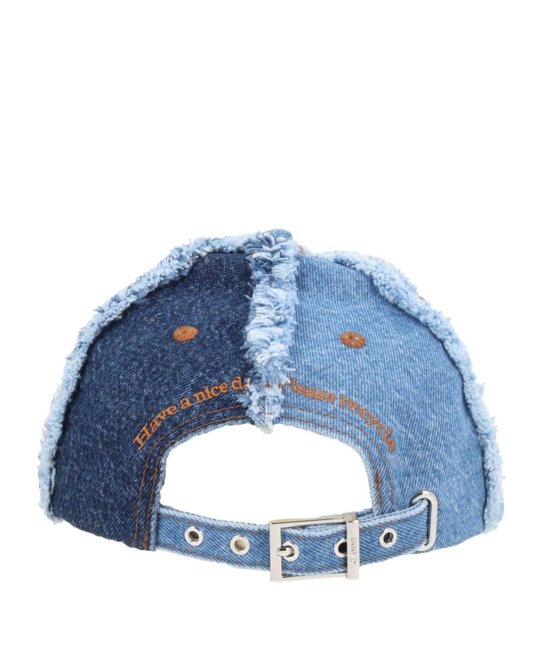 GANNI Голубая хлопковая кепка, фото 3
