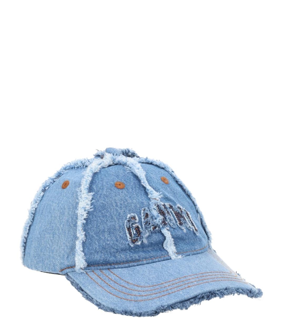 GANNI Голубая хлопковая кепка, фото 2