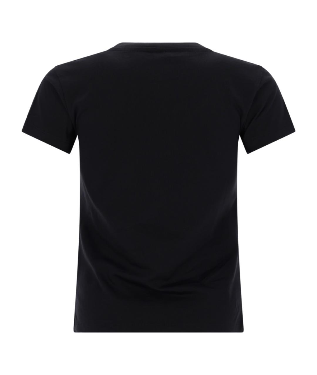 GANNI Черная хлопковая футболка, фото 2