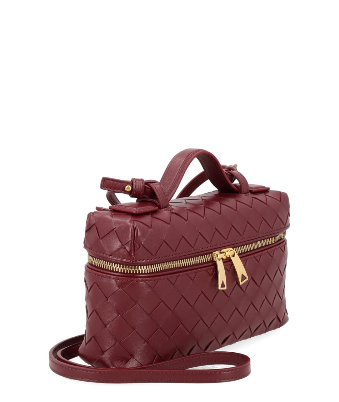 BOTTEGA VENETA Бордовая кожаная сумка через плечо, фото 3