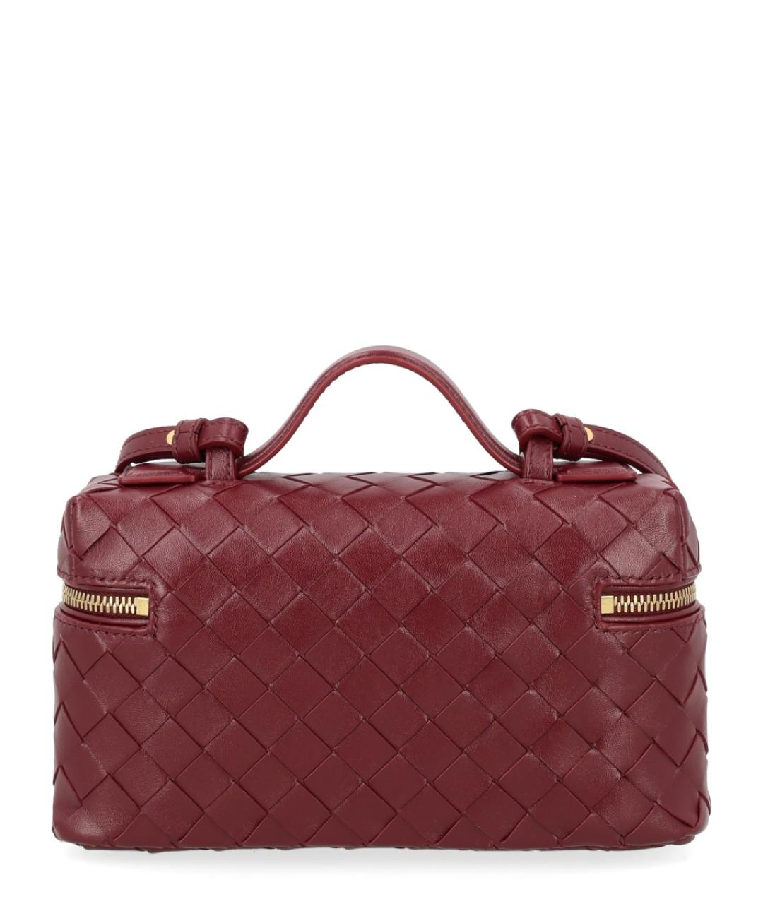 BOTTEGA VENETA Бордовая кожаная сумка через плечо, фото 2