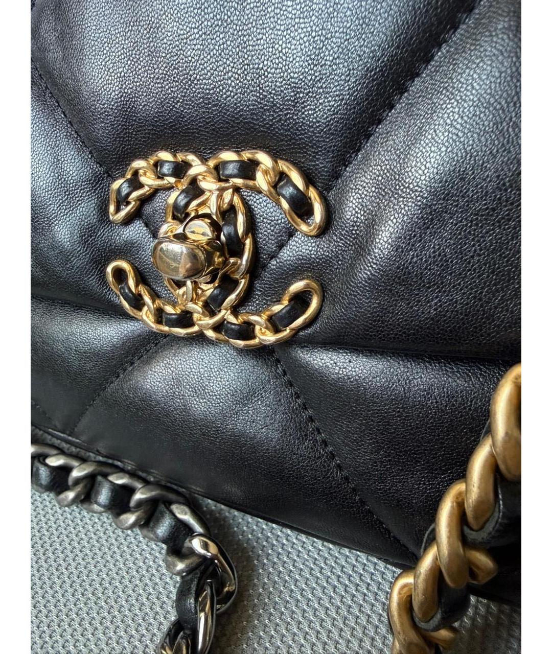 CHANEL Черная кожаная сумка через плечо, фото 6