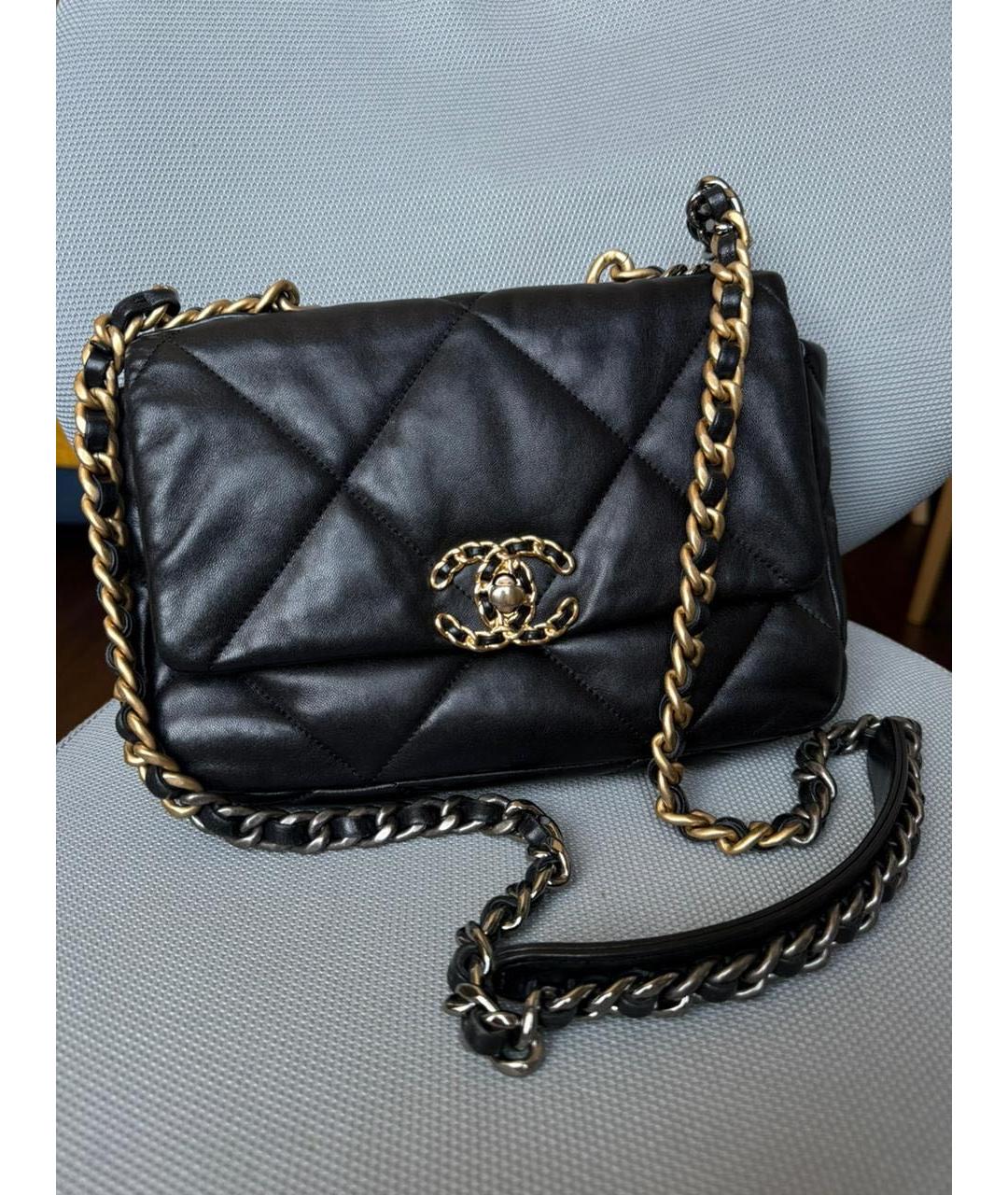 CHANEL Черная кожаная сумка через плечо, фото 2