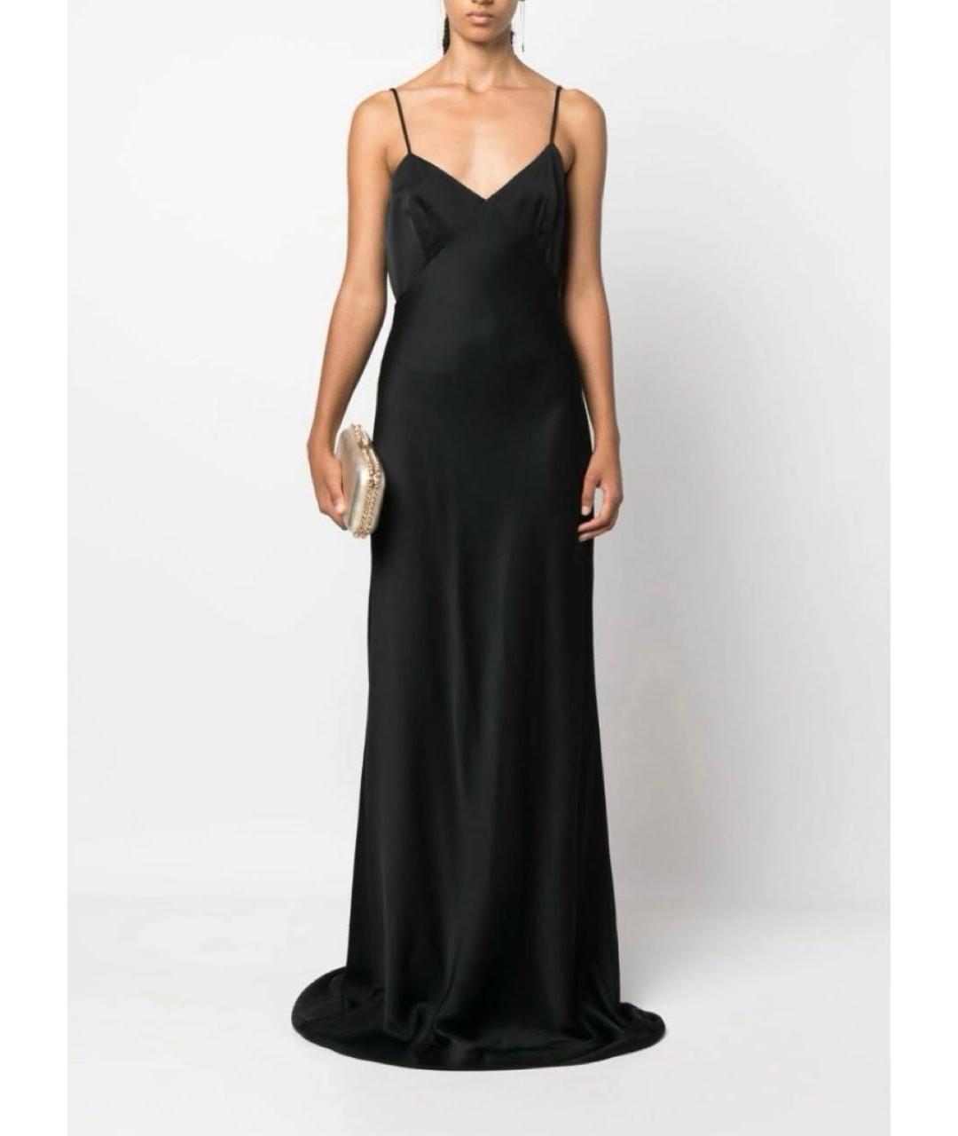 MAX MARA Черное ацетатное вечернее платье, фото 2