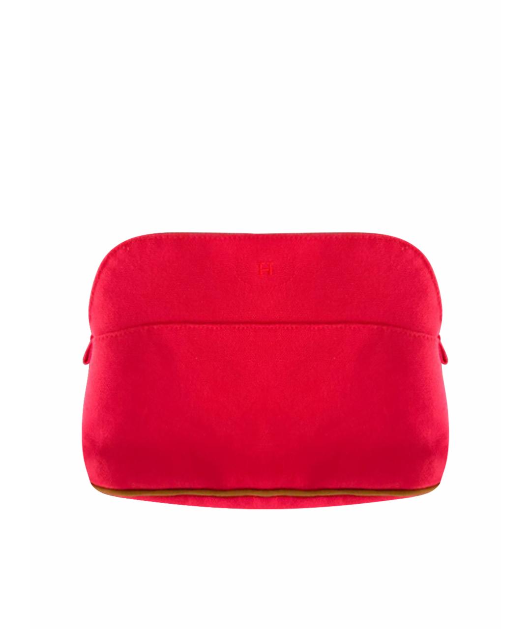 HERMES Розовая тканевая косметичка, фото 1