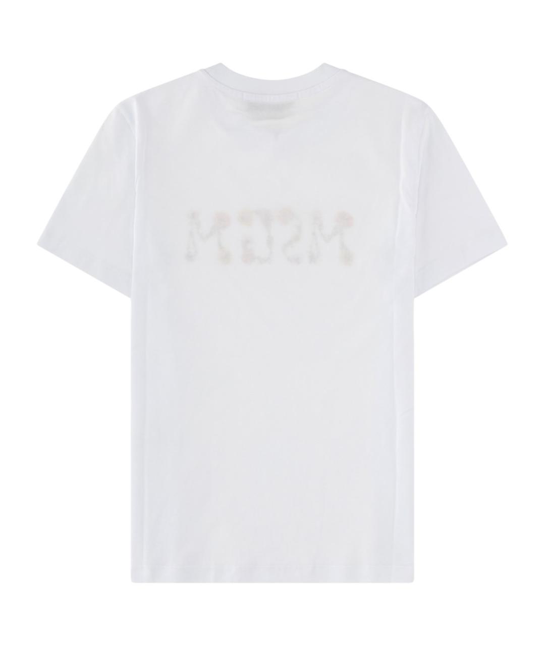 MSGM Белая хлопковая футболка, фото 2