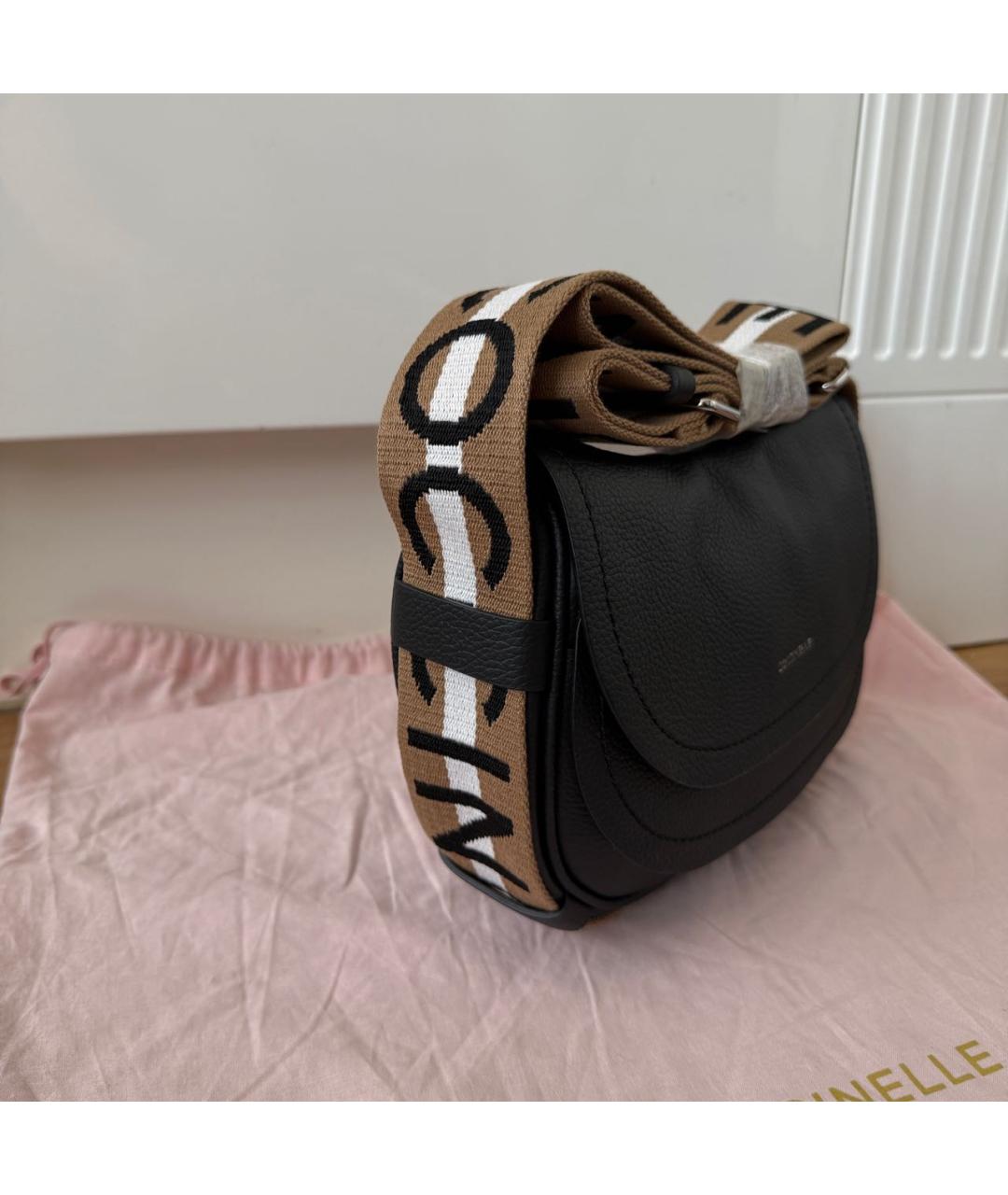 COCCINELLE Черная кожаная сумка через плечо, фото 8