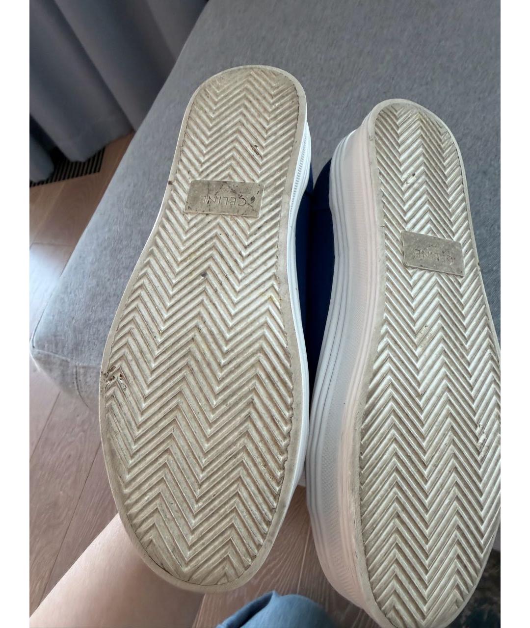 CELINE Синие текстильные кеды, фото 6